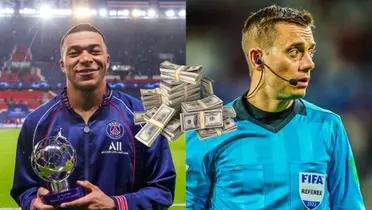 PSG's Kylian Mbappé has made lots of money but it's not the case with referees.