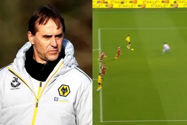 Raul Jimenez played important minutes for Wolves against Liverpool