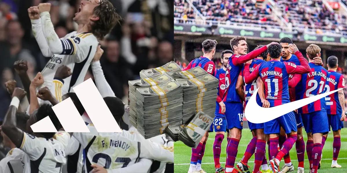 Real Madrid made $168 million from shirt sales last year but FC Barcelona made more.