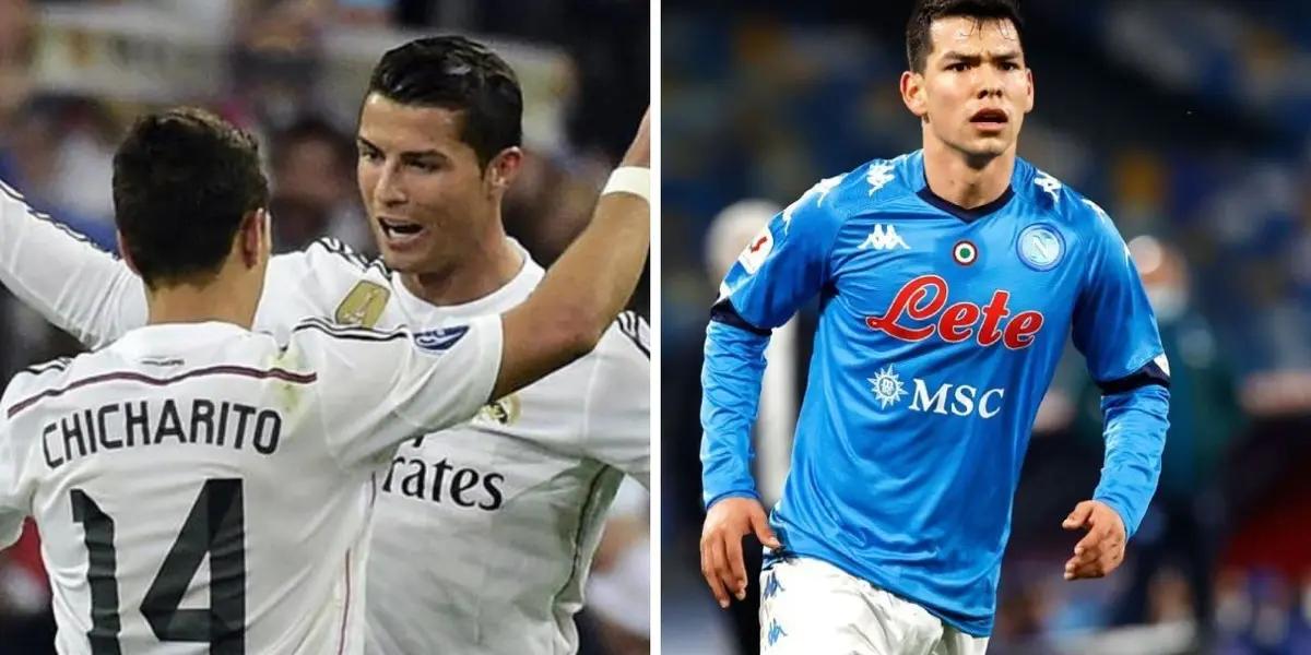 Real Madrid striker Cristiano Ronaldo insults Chicharito while he praises Hirving Lozano.