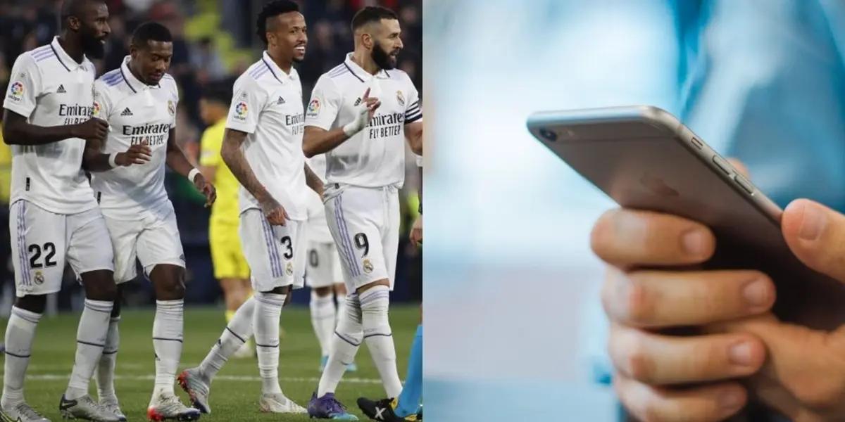 Real Madrid team during a game.