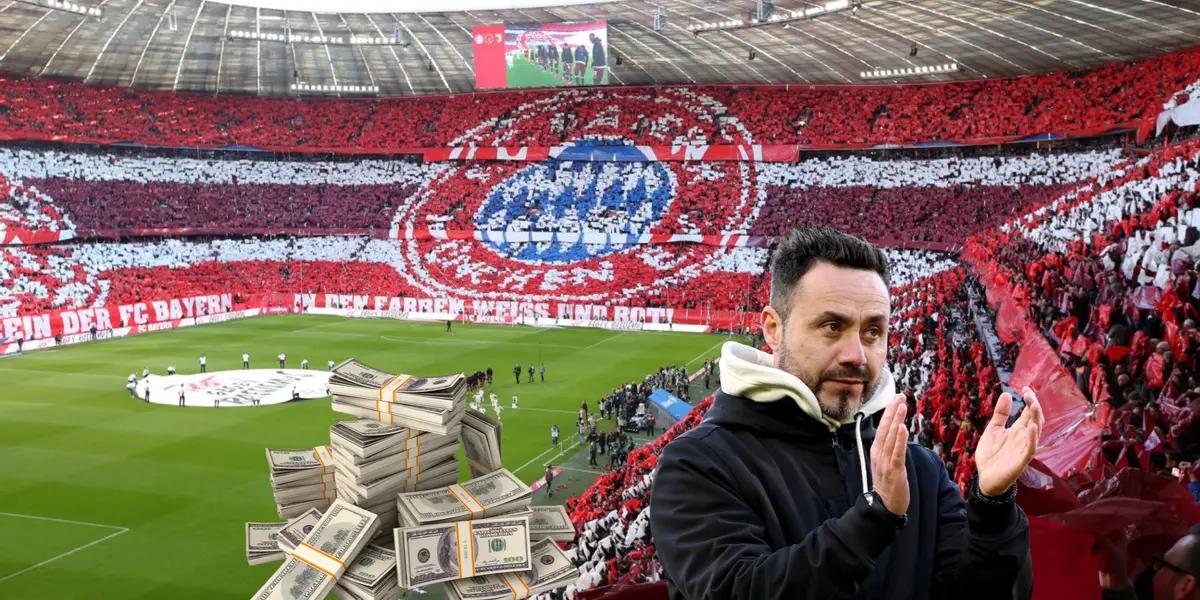 Roberto De Zerbi is favorite to become the next Bayern Munich coach but the club needs to pay a fee.