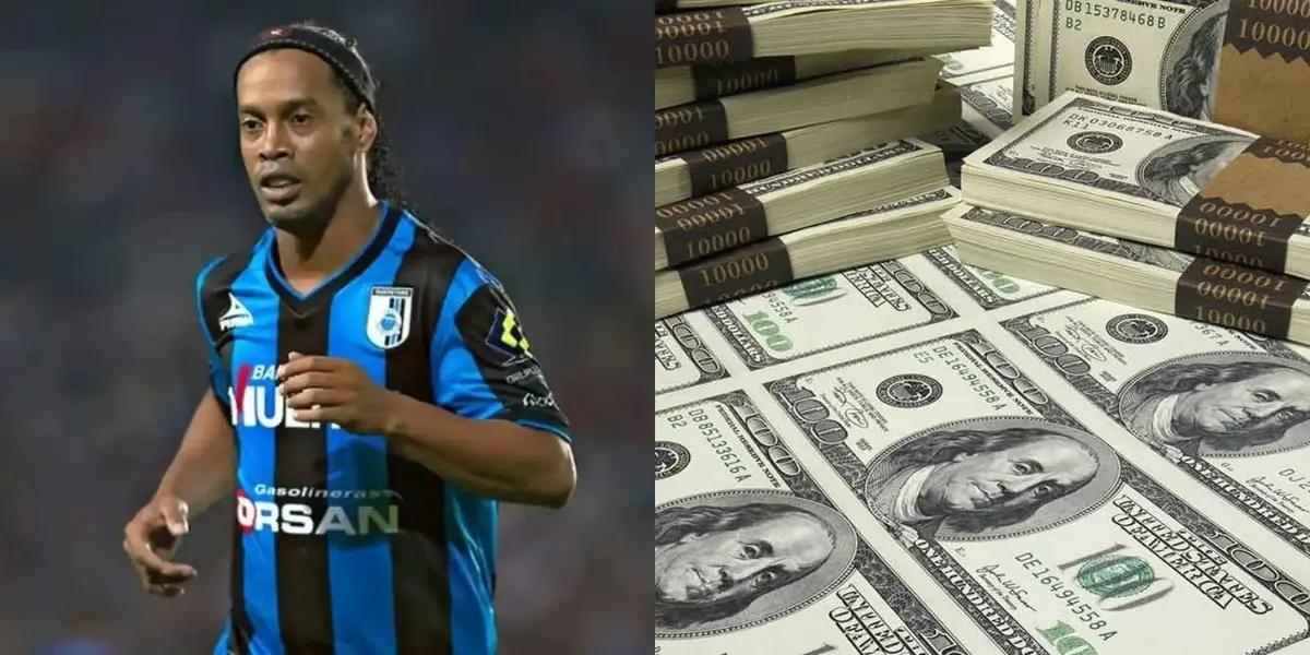 Ronaldinho is a player who made a lot of fortune for his great talent
