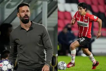 Ruud Van Nistelrooy wasn´t pleased with Erick Gutierrez's performance in PSV