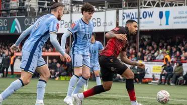 Spurs went to extra time in a match against fifth division Tamworth in the FA Cup
