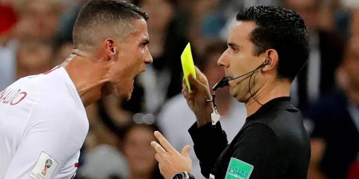 Striker Cristiano Ronaldo was reunited with Mexican referee Cesar Ramos after his incident at Russia 2018