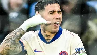 The Argentine midfielder scored his team's second goal in the win over Leicester.