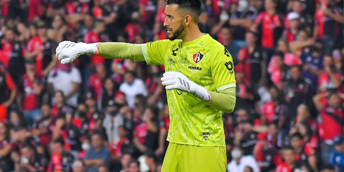 The Atlas goalkeeper put his hands in to save a shot by Gignac while out of the area, which earned him a red card in the 5th minute of the match.