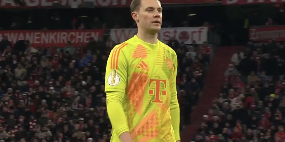 The goalkeeper was sent off during the match against Bayer Leverkusen in Germany.