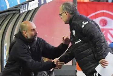 The match between Leeds and Manchester City ended 1-1 and the two coaches were observed very happy to face each other.