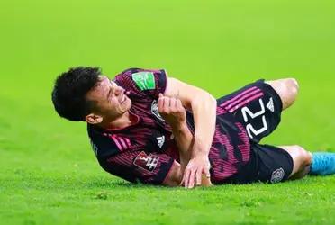 The Mexican suffered a severe shoulder dislocation on February 2 in the match against Panama.