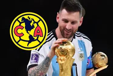 The player who wore the América 10 shirt was going to receive Lionel Messi's shirt but it was stolen