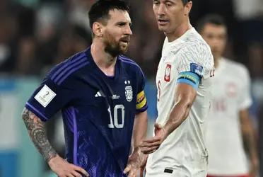 The Polish striker made reference to the encounter they had at the end of the match between them at the World Cup in Qatar