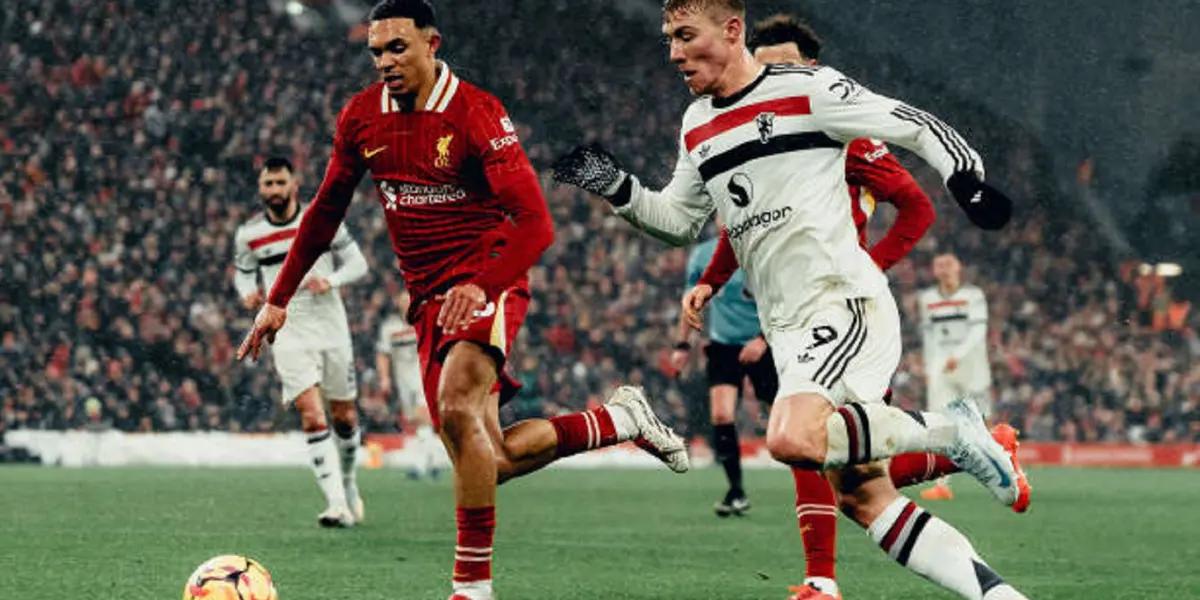 The Reds star has had a game to forget against Manchester United