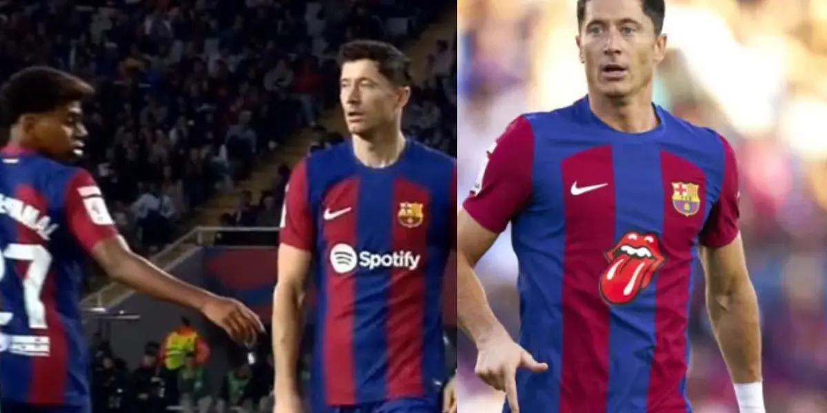 The unexpected gesture that Lewandowski had with Lamine Yamal that the fans did not like