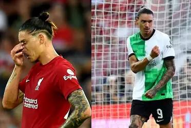 The Uruguayan forward missed a clear opportunity against Luton Town, without a goalkeeper