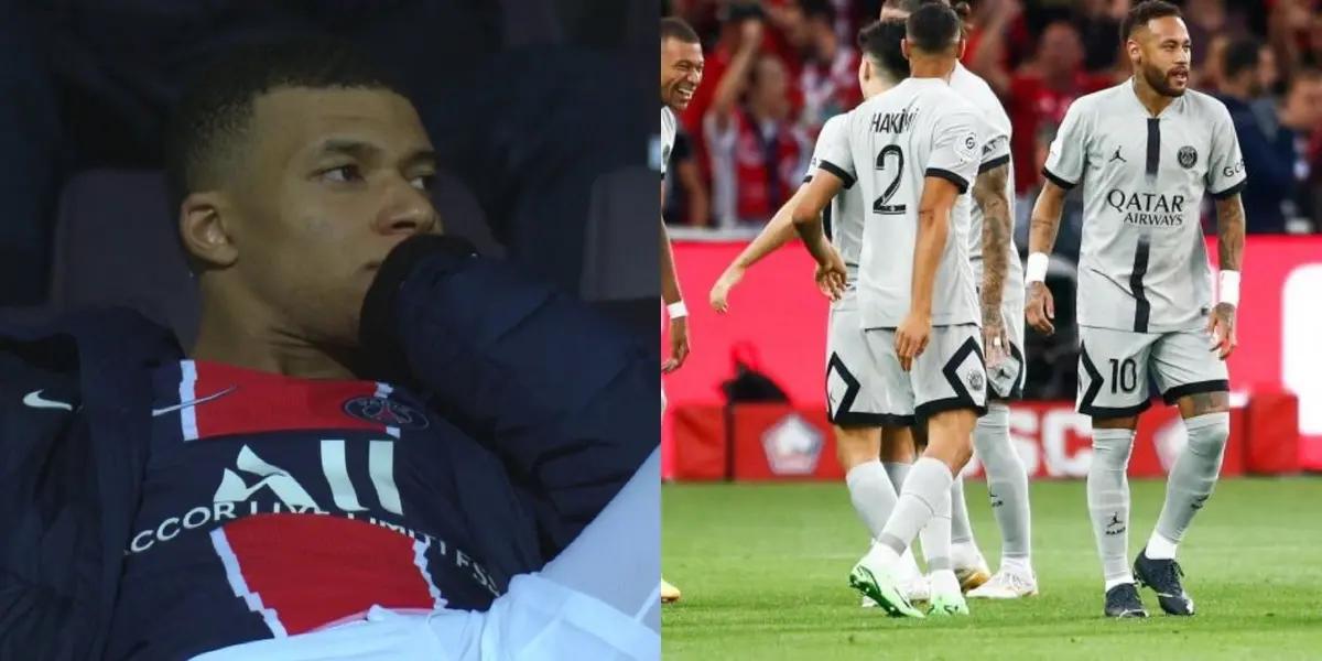 This was the reaction of Mbappe after the goal made by Neymar and Lionel Messi