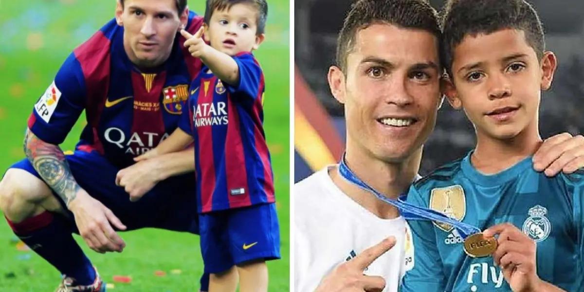 Tiago Messi has been enrolled in PSG academy after Messi´s arrival to PSG and Cristiano Jr now is in Manchester United academy because his father arrived at Man U in the summer.