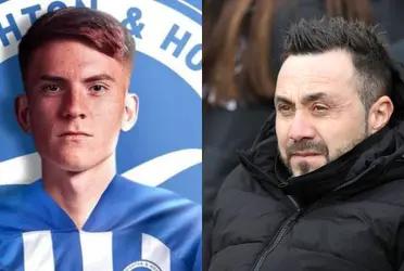 Valentin Barco won't play for Roberto de Zerbi's Brighton yet.