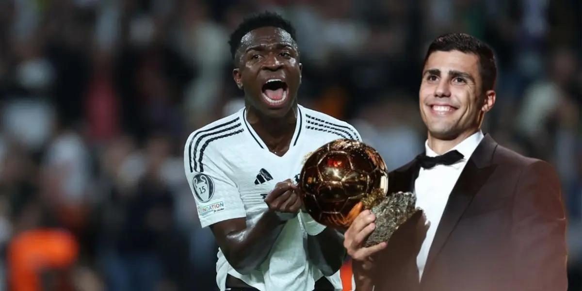 Vini con el Real Madrid y Rodri con el Balón de Oro/FOTO: El Periódico