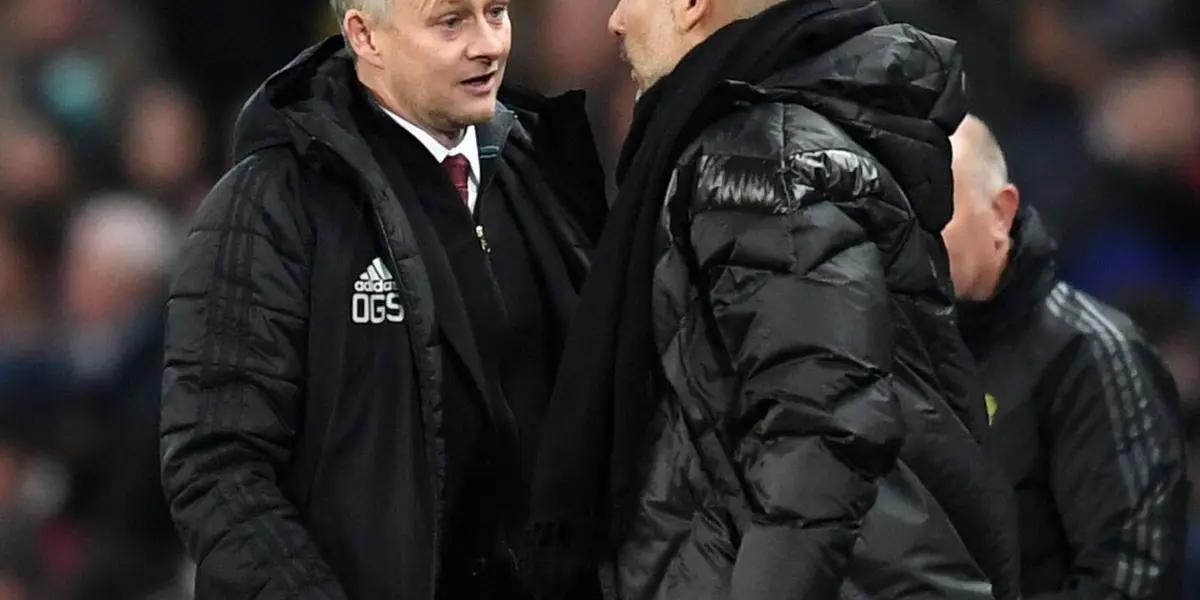 What is the head to head record of Pep Guardiola and Ole Gunnar Solskjaer?