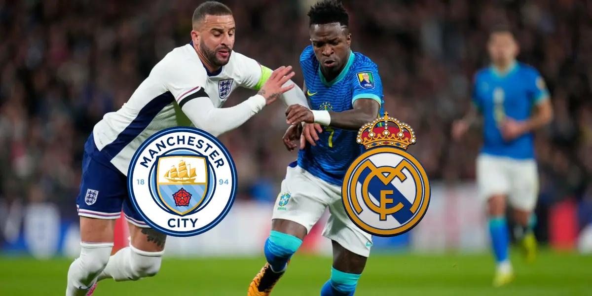 While Real Madrid could have an advantage to Walker's injury, Vinicius shows respect.