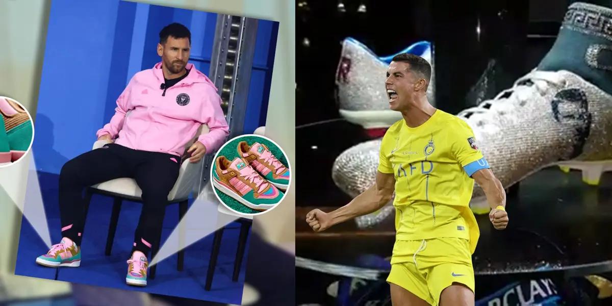 While Ronaldo wore shoes with diamonds, the price of Messi's new viral sneakers