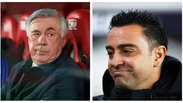 Xavi Hernandez and Carlo Ancelotti