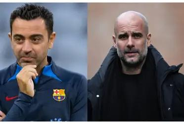 Xavi Hernandez and Pep Guardiola