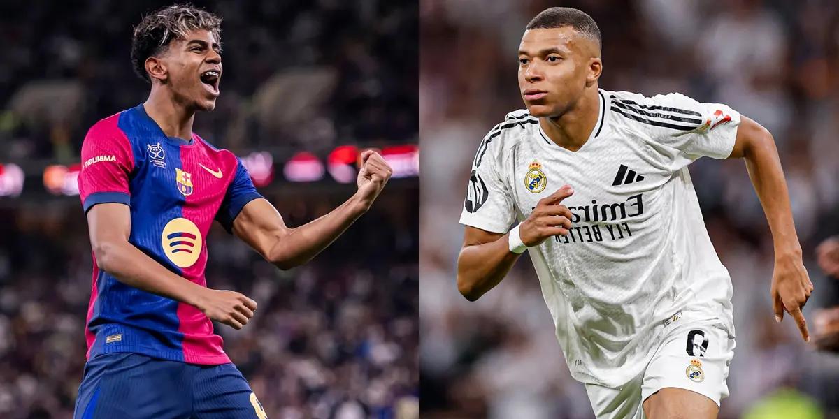 Yamal and Mbappe | Photo: @FCBarcelona and @realmadrid