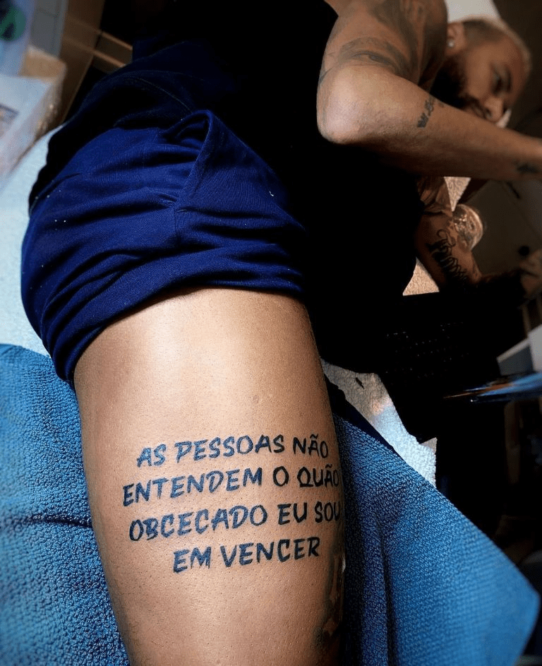 Celebritattoo — Neymar · By Thieres Paim, done at Nautica Tattoo...