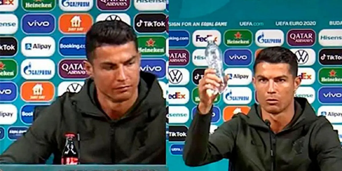 At the press conference he gave at the Euro 2021, Cristiano carried out an action that demonstrates all his professionalism