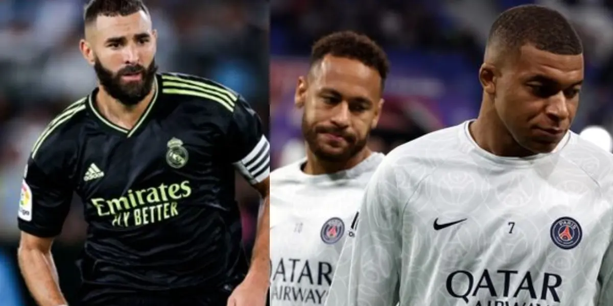 Before the Real Madrid game, this was the message Benzema received that Neymar, Mbappe and Messi did not lik