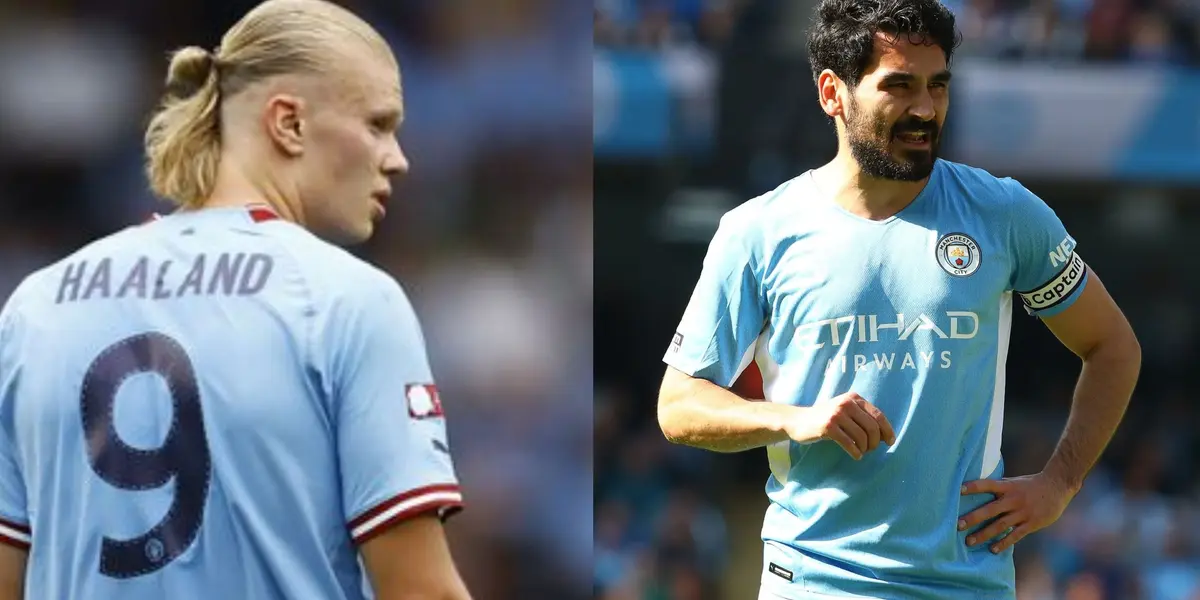 Erling Haaland tried to get the game-winner at Manchester City and reacted to a teammate's missed chance