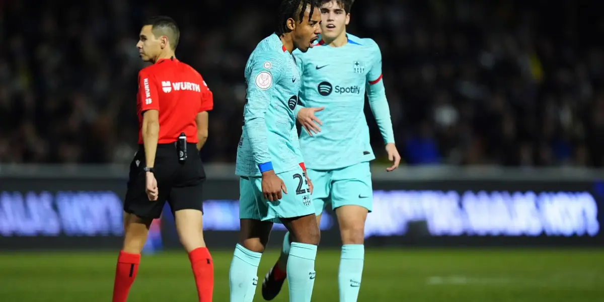 Jules Kounde celebrating after his goal