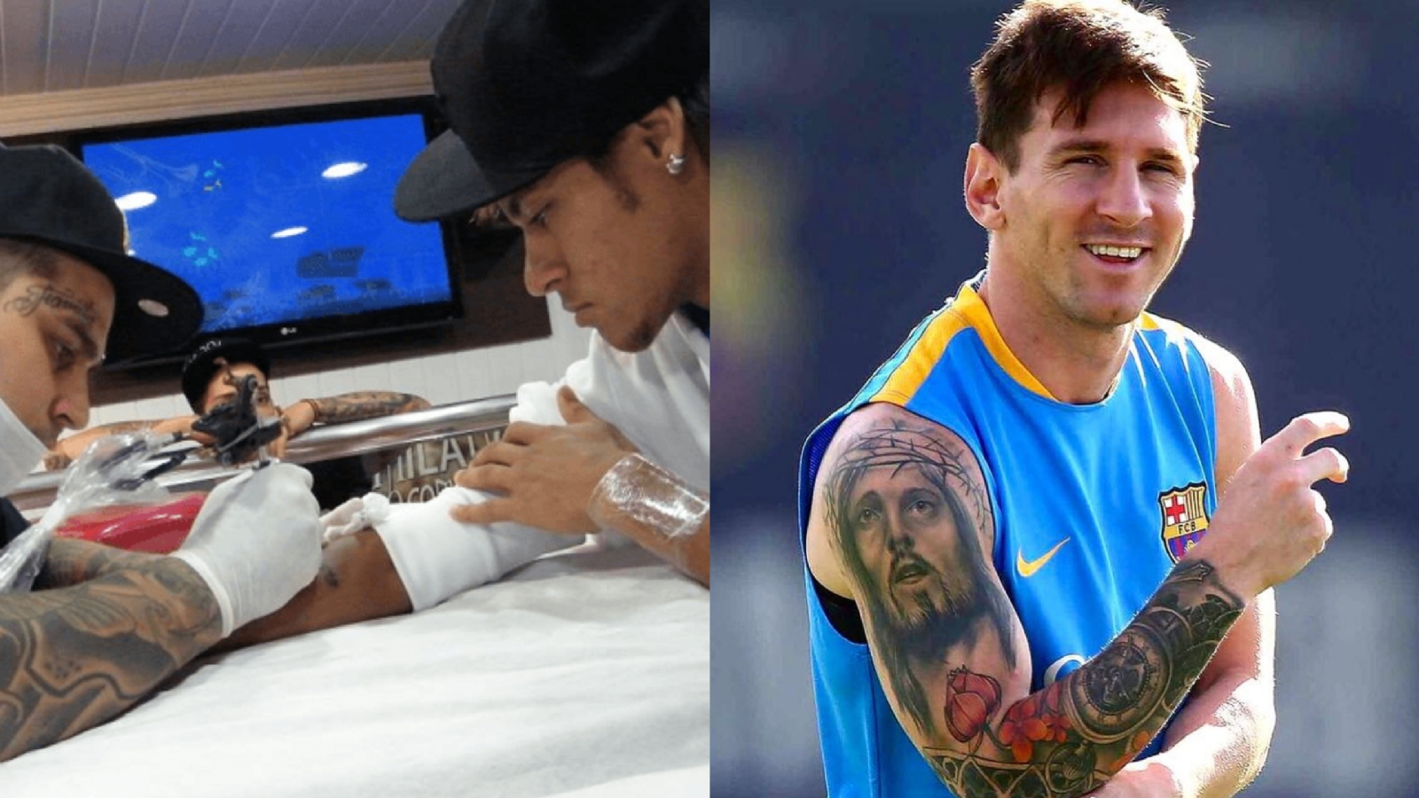 ALL MESSI TATTOOS & THEIR MEANINGS - YouTube