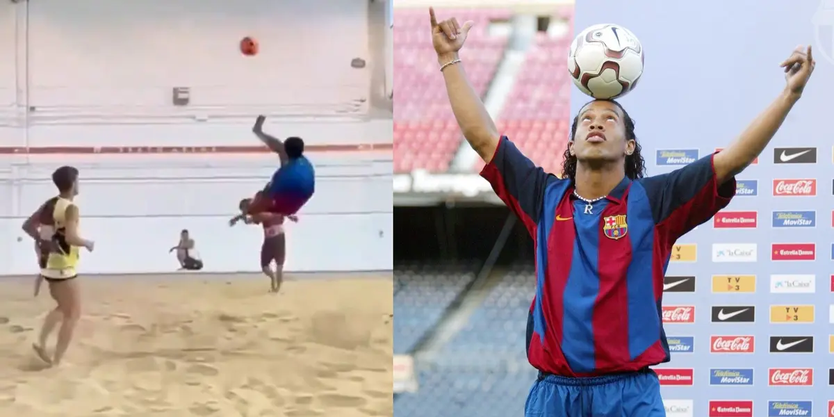 (VIDEO) The years don't go by, Ronaldinho is and made a great play in beach soccer