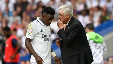 Vinicius Jr y Ancelotti. PHOTO: The Grafic